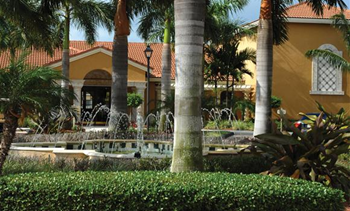 Fountain in Florida Style Architecture